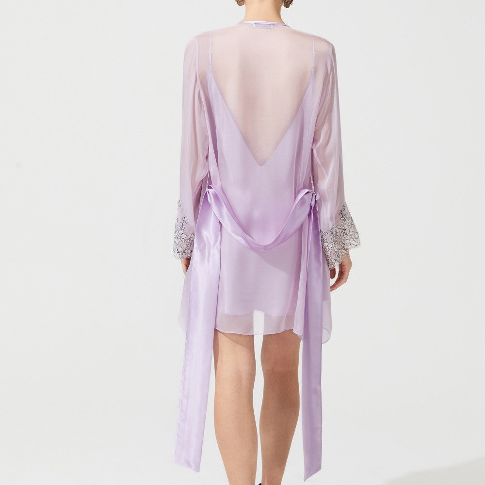 İpek Kıramer-Zen Silk Short Robe Pink-Sabahlık-5-roqelvaxirum.shop