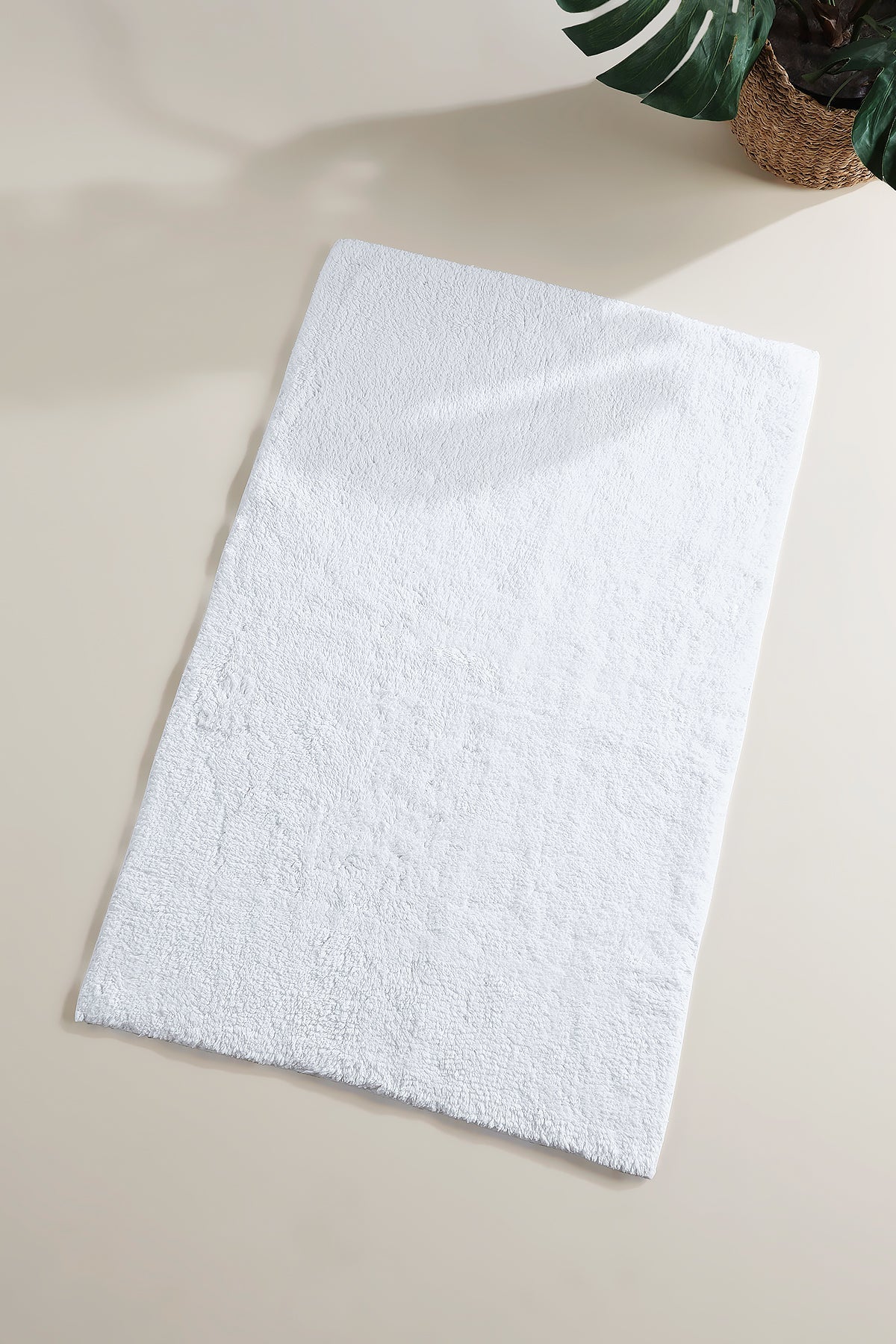 Irya-Plain Tekli Banyo Paspası %100 Pamuk 60x100 Beyaz-Paspas-1-roqelvaxirum.shop