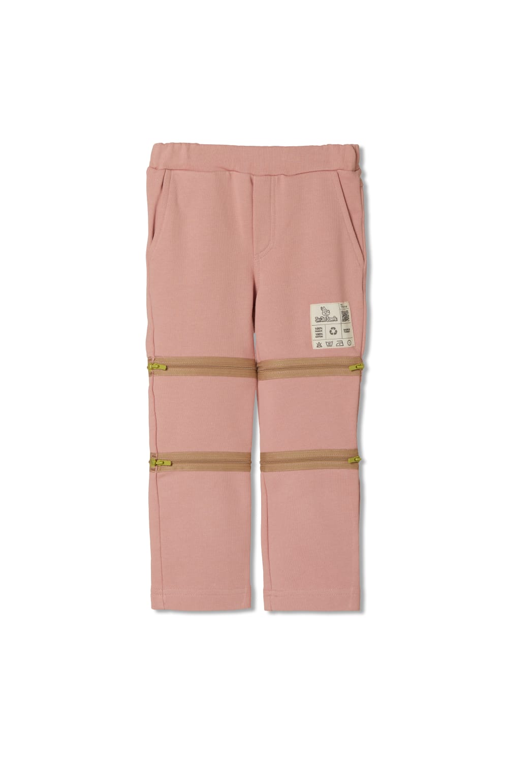 JayJayJumpie-3'ü Bir Arada Dönüşebilir Joggers Çıkarılabilir Diz Parçalı Çocuk Pantolon | Pembe-Pantolon-1-roqelvaxirum.shop