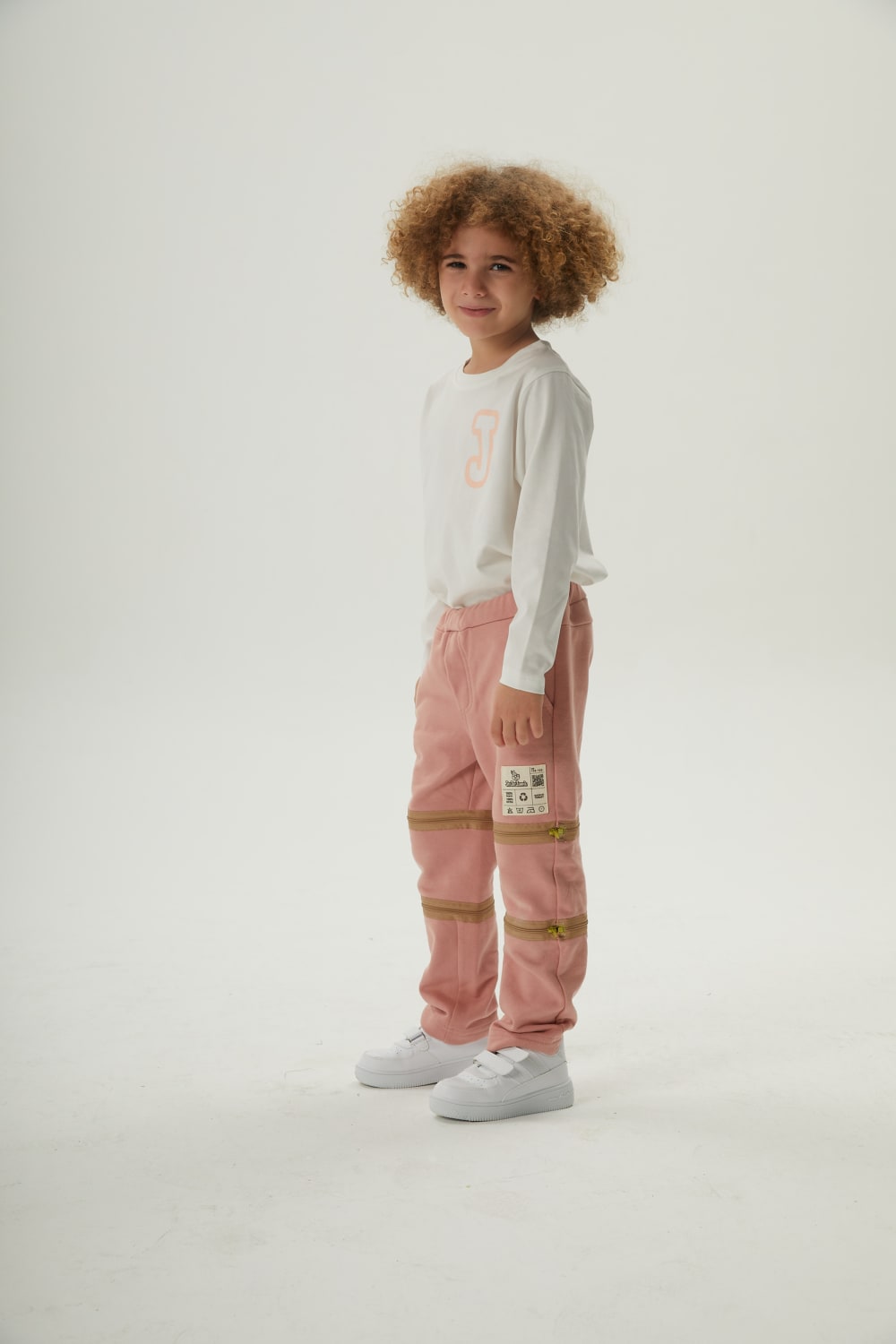JayJayJumpie-3'ü Bir Arada Dönüşebilir Joggers Çıkarılabilir Diz Parçalı Çocuk Pantolon | Pembe-Pantolon-5-roqelvaxirum.shop