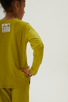 JayJayJumpie-Dirsek Pedli Pamuklu Uzun Kollu Tişört | Lime-T-Shirts-5-roqelvaxirum.shop
