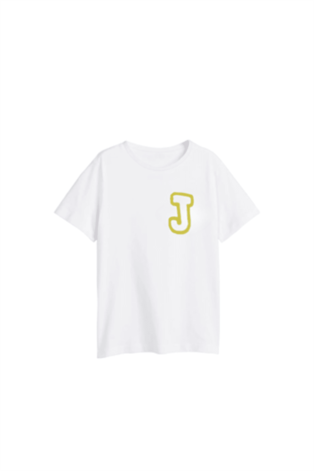 JayJayJumpie-Lime J Baskılı Pamuklu Beyaz Kısa Kollu Tişört-T-Shirts-2-roqelvaxirum.shop