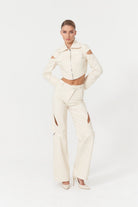 Jendue-Chaby Cut Out Shoulder Jacket-Ceket-1-roqelvaxirum.shop