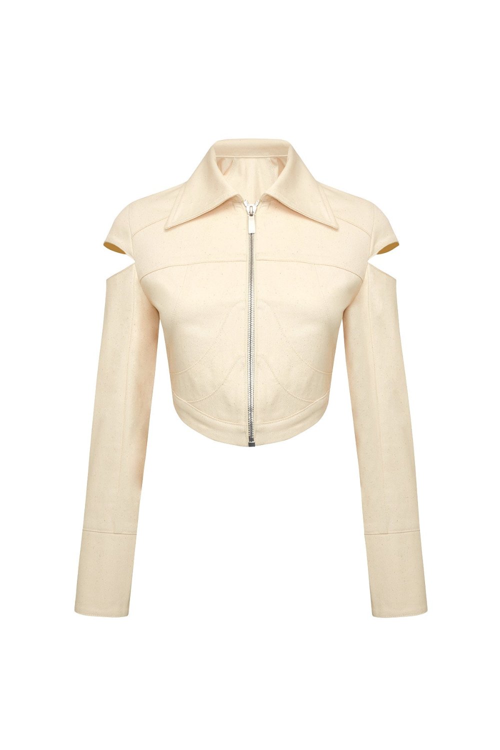 Jendue-Chaby Cut Out Shoulder Jacket-Ceket-3-roqelvaxirum.shop