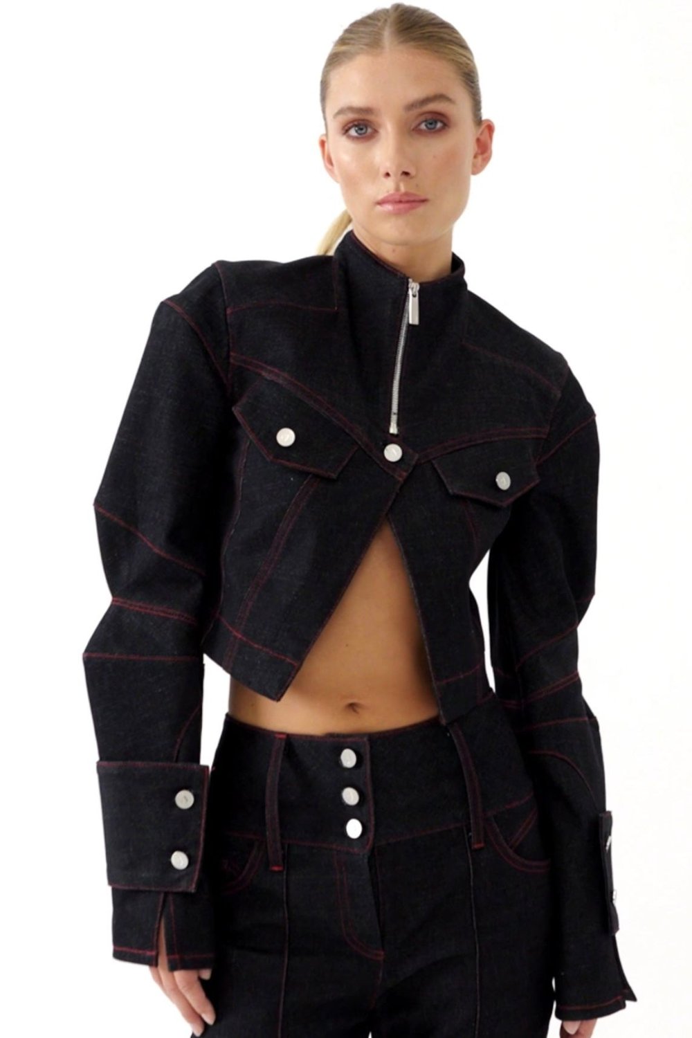 Jendue-Davidson Cropped Denim Jacket-Ceket-1-roqelvaxirum.shop