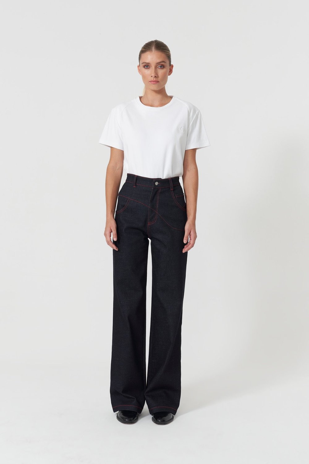 Jendue-Davidson Cross Line Pants-Kot Pantolon-1-roqelvaxirum.shop