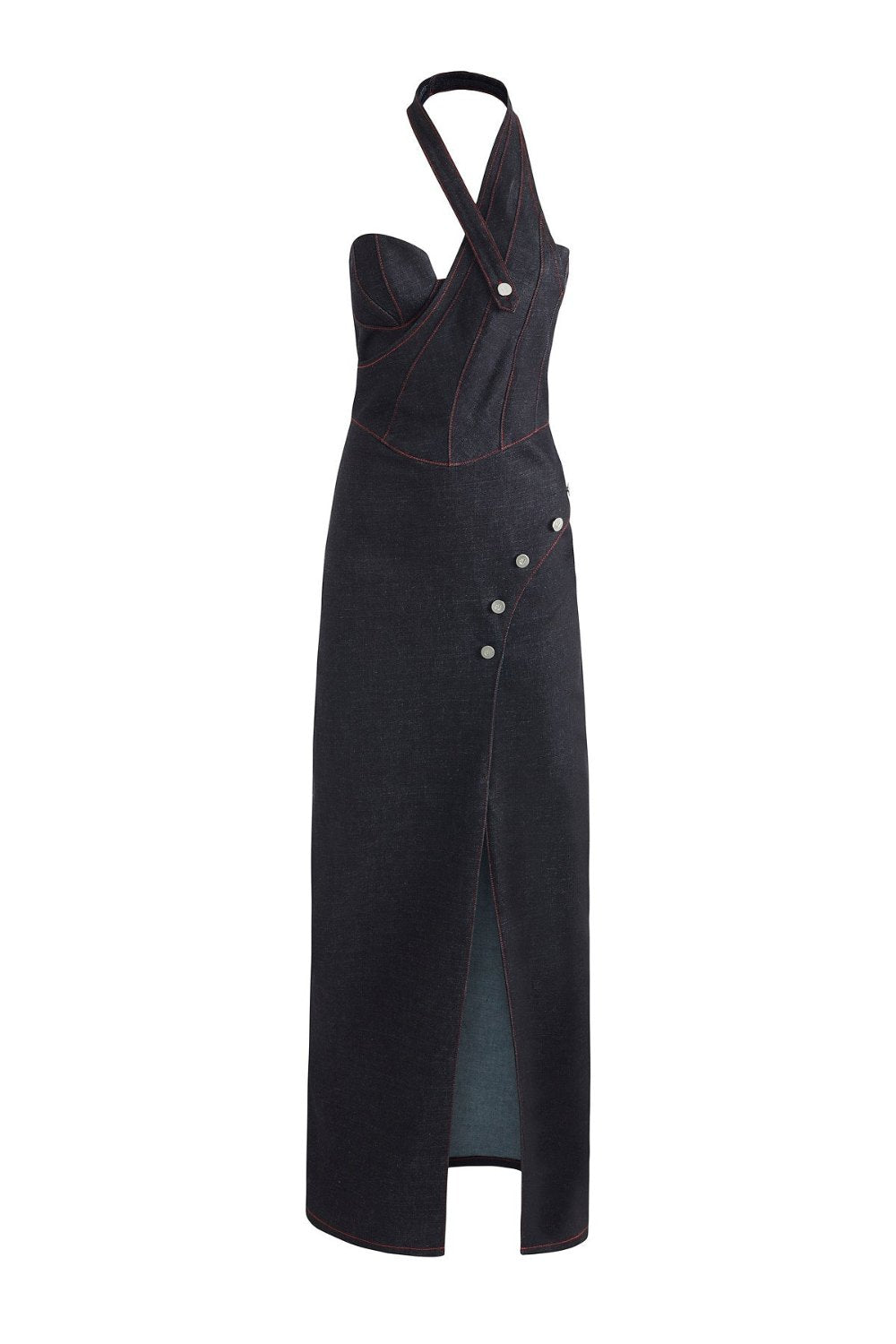 Jendue-Davidson Cross Neck Maxi Dress-Elbise-2-roqelvaxirum.shop