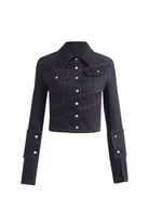 Jendue-Davidson Jacket With Cross Sewed Detail-Ceket-2-roqelvaxirum.shop