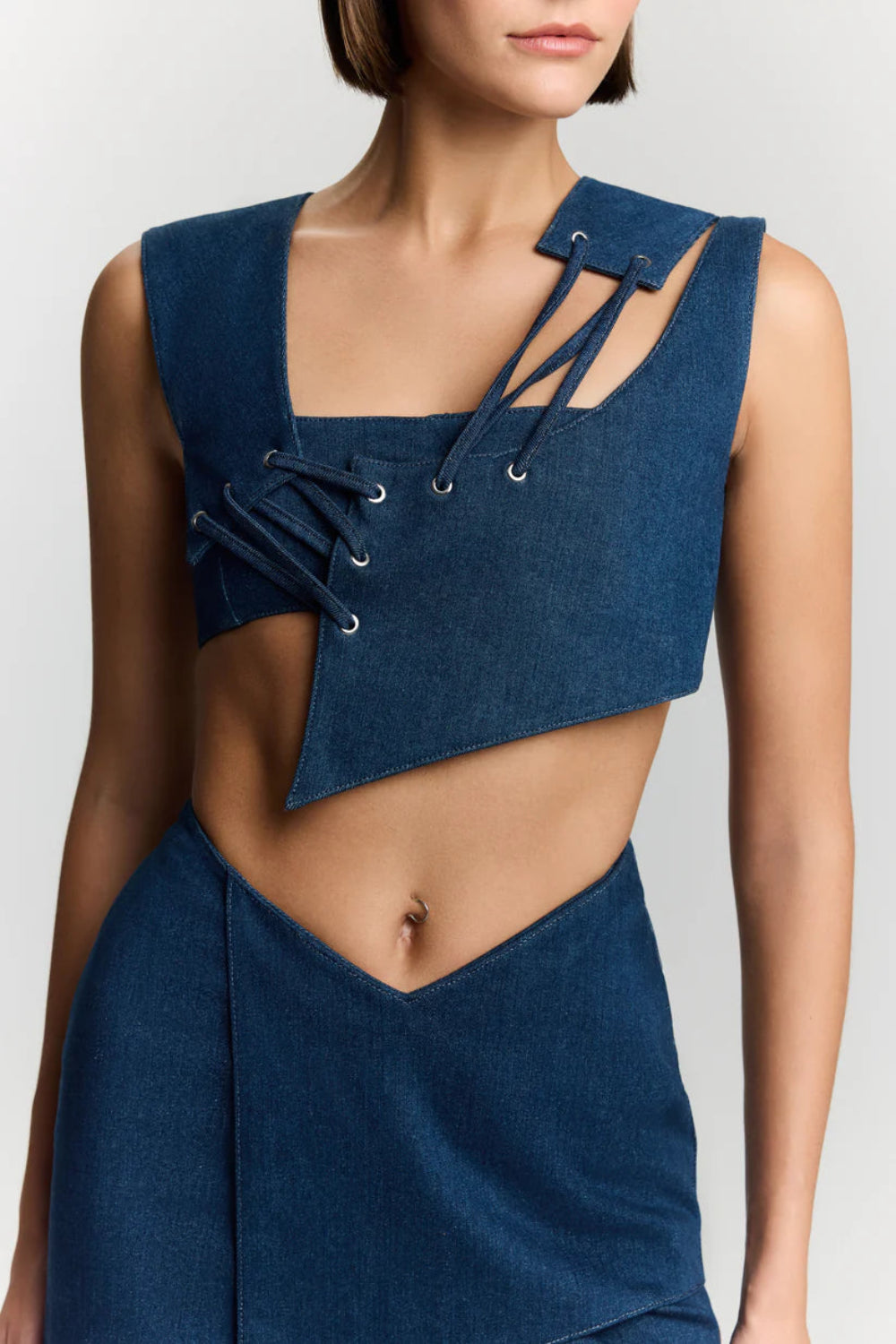 Jendue-Endless Line Denim Crop-Crop Top-1-roqelvaxirum.shop