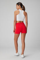 Jerf-Aruba Toparlayıcı Mini Şort Kırmızı-Tayt-4-roqelvaxirum.shop