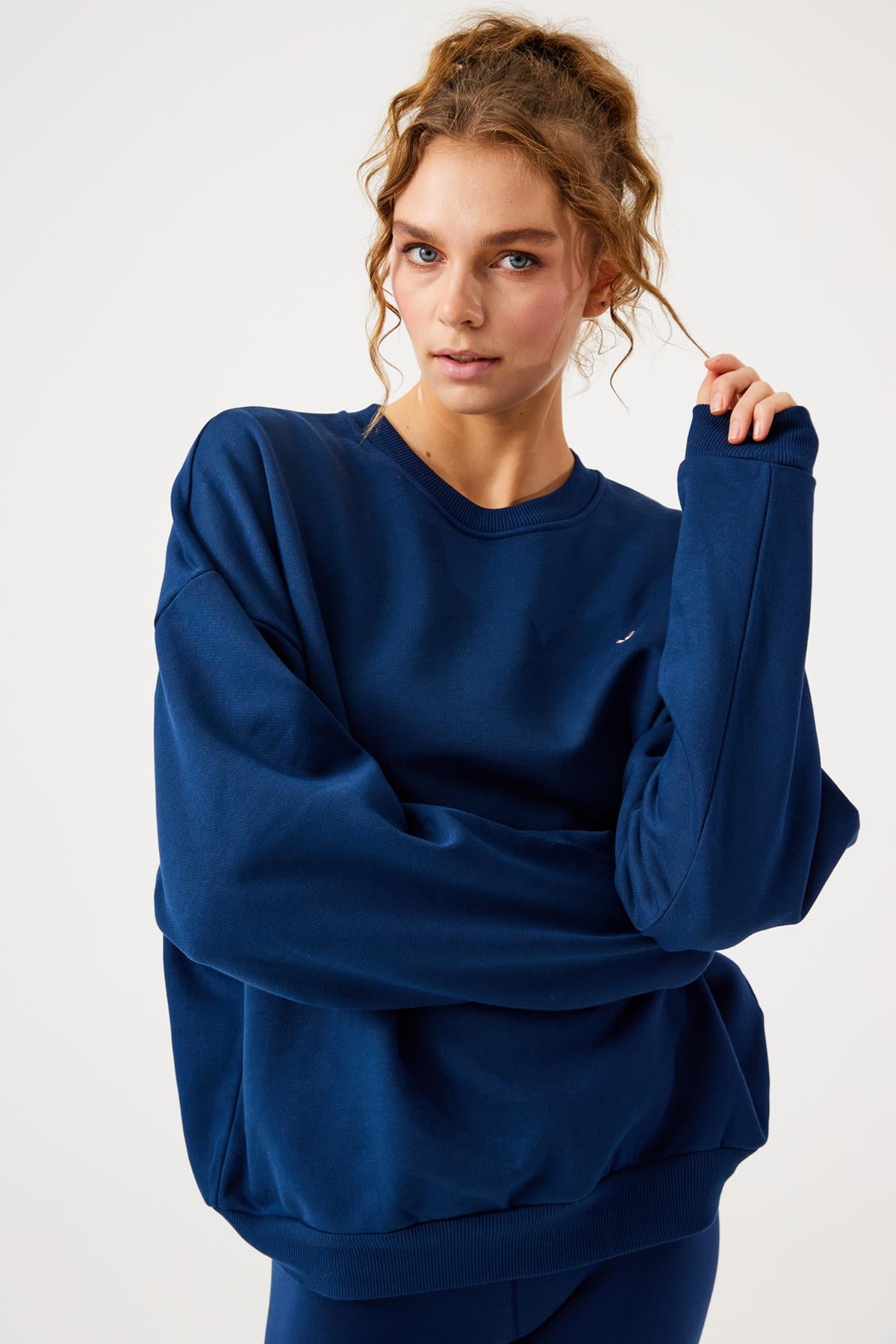 Jerf-Aura Sweatshirt Lacivert-Sweatshirts & Hoodies-4-roqelvaxirum.shop