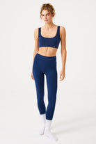 Jerf-Aura Yüksek Bel 7/8 Modal Tayt Lacivert-Tayt-4-roqelvaxirum.shop