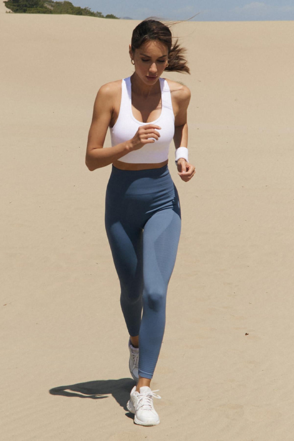 Jerf-Gela Yüksek Bel, Esnek Ve Toparlayıcı Spor Tayt Natural Mavi-Tayt-1-roqelvaxirum.shop