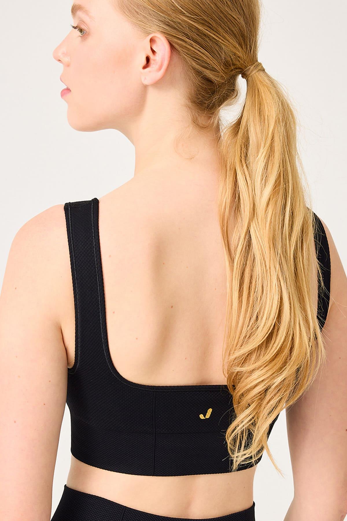 Jerf-Holly Petek Desenli Kaplı Bra Siyah-Spor Sütyeni-3-roqelvaxirum.shop