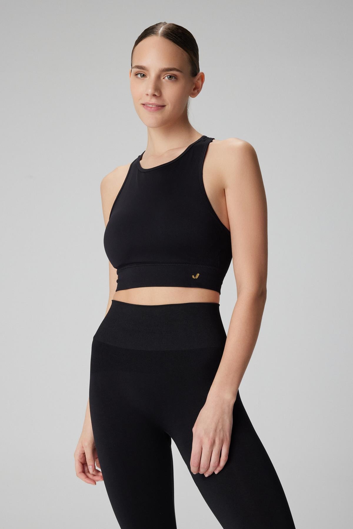 Jerf-Vella Racerback Konfor Sport Bra Siyah-Spor Sütyeni-3-roqelvaxirum.shop