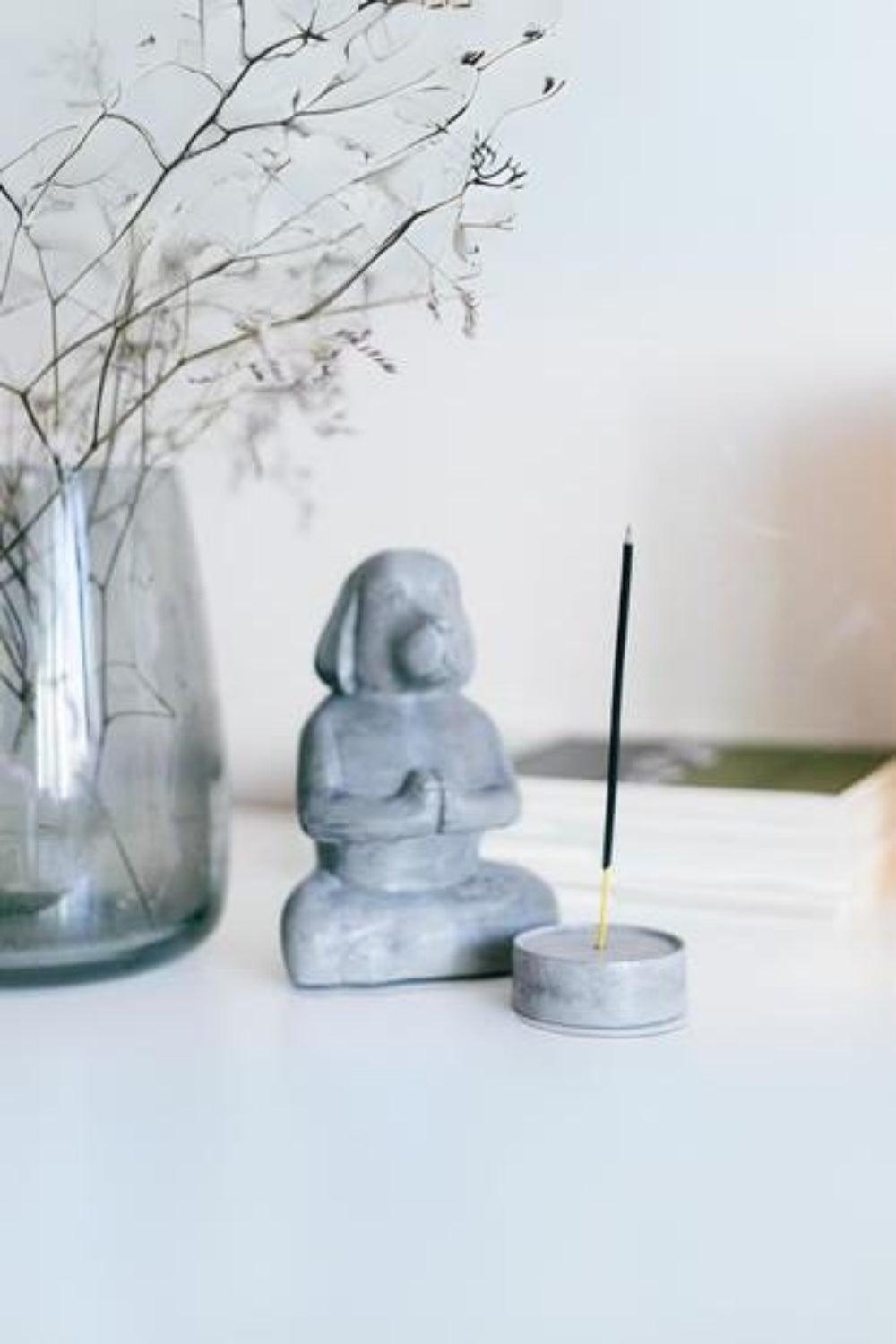 Jomo Tasarım-Beton Meditasyon Köpek-Tütsülük-Tütsülük-1-roqelvaxirum.shop