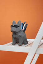 Jomo Tasarım-Beton Siyah Gözlüklü Köpek Kalemlik-Biblo-3-roqelvaxirum.shop