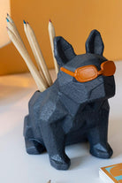 Jomo Tasarım-Beton Turuncu Gözlüklü Köpek Kalemlik-Biblo-3-roqelvaxirum.shop