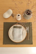 KM Home Collection-2'li Set Oliva Keten Peçete-Sunum Aksesuarları-1-roqelvaxirum.shop