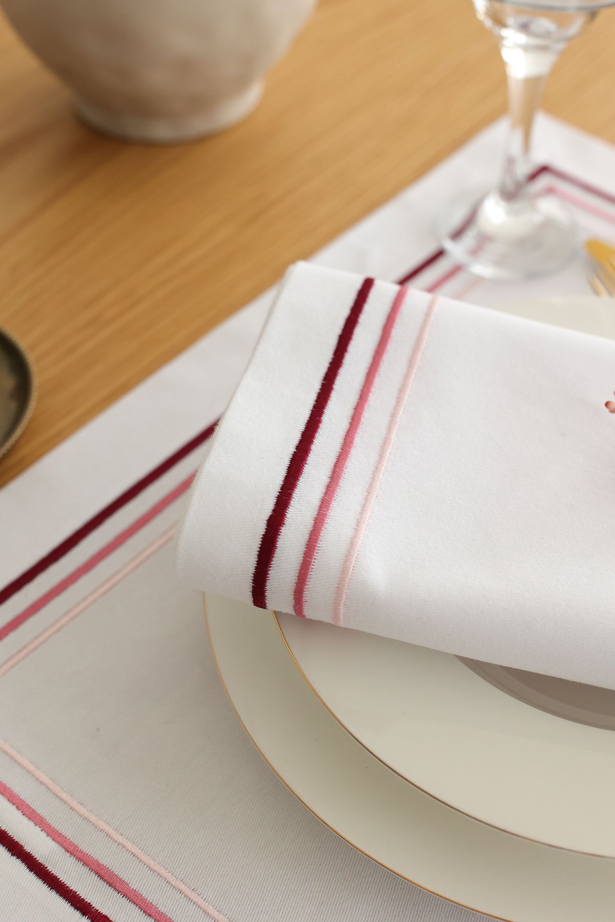 KM Home Collection-2'li Set Rosé Peçete-Sunum Aksesuarları-6-roqelvaxirum.shop