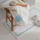 KM Home Collection-Turkuvaz Mercan İşlemeli Pamuk Banyo Terliği-Test-4-roqelvaxirum.shop