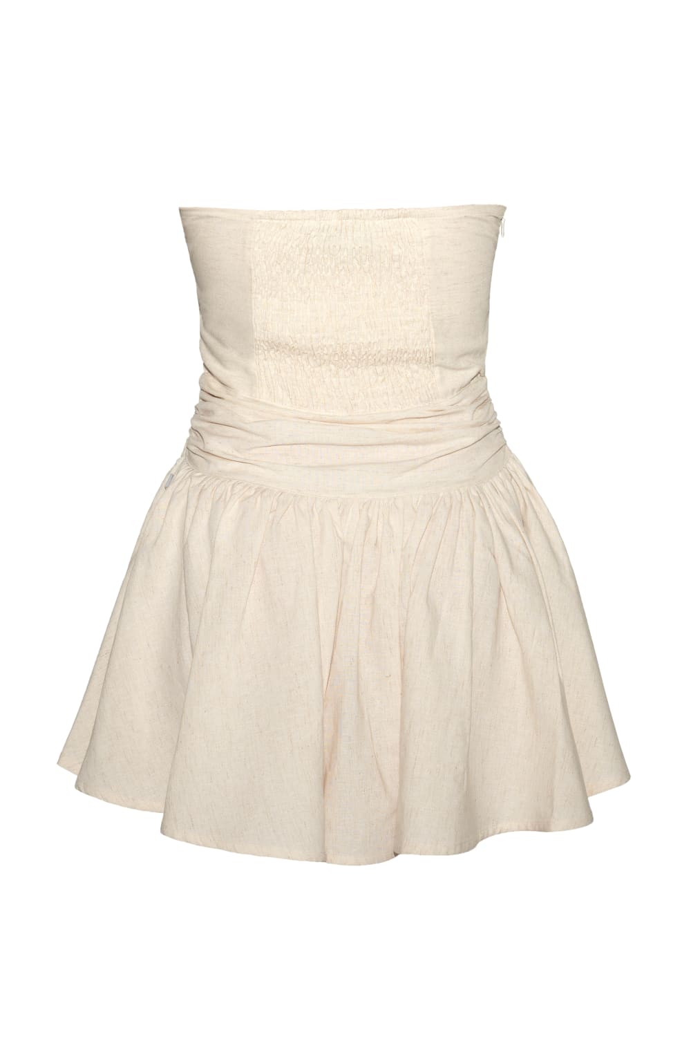 Kahshan-Beige 'Petit Fairytail' Mini Dress-Elbise-2-roqelvaxirum.shop