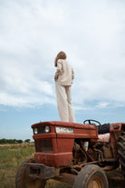 Kahshan-Beige 'saint' Women Oversize Linen Shirt-Gömlek-2-roqelvaxirum.shop