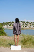 Kahshan-Nala Gri Oversize Gömlek-Gömlek-5-roqelvaxirum.shop