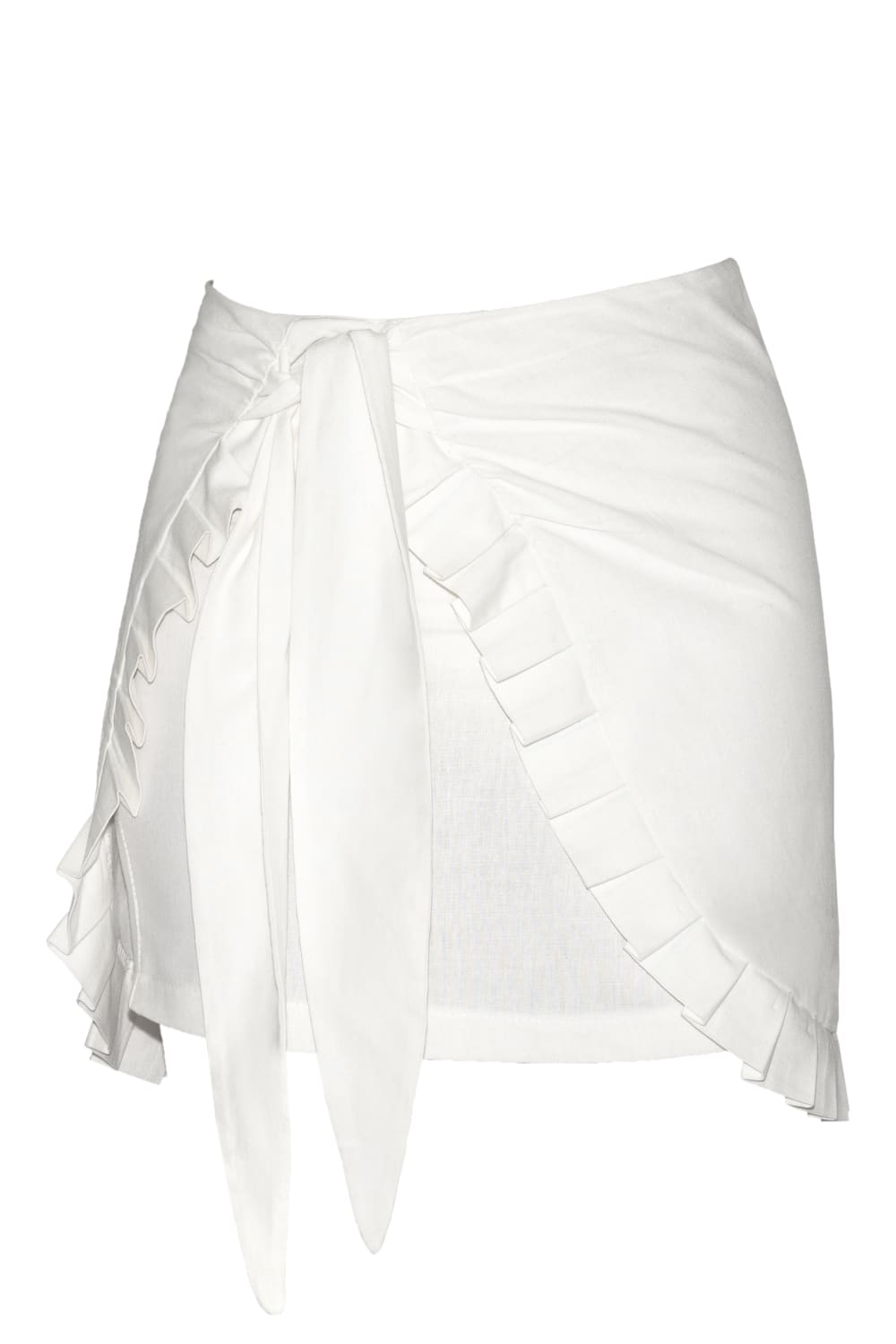 Kahshan-White 'Wings' Mini Skirt-Etek-2-roqelvaxirum.shop