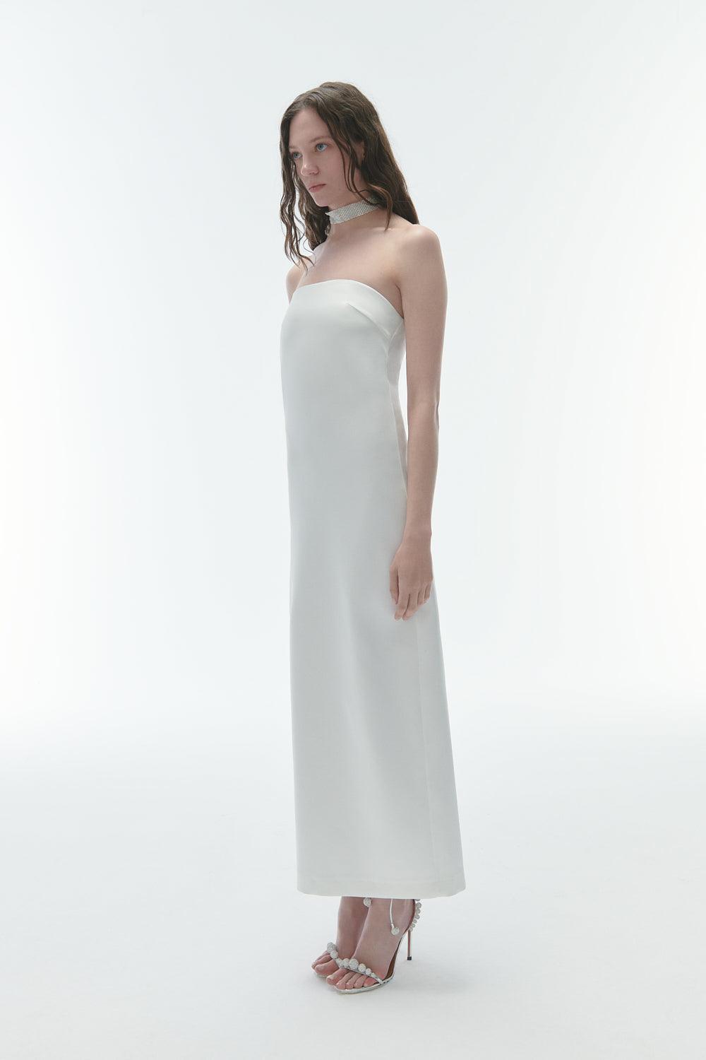 Karrla-Hazi Strapless Midi Dress-Elbise-2-roqelvaxirum.shop