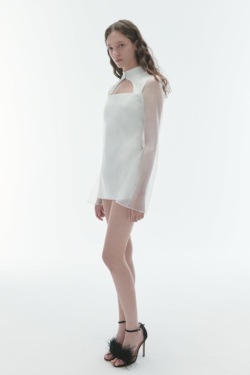 Karrla-Tina Organza Dress With Cutout Details-Elbise-2-roqelvaxirum.shop