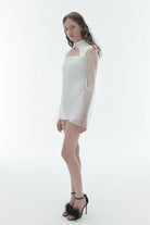 Karrla-Tina Organza Dress With Cutout Details-Elbise-2-roqelvaxirum.shop