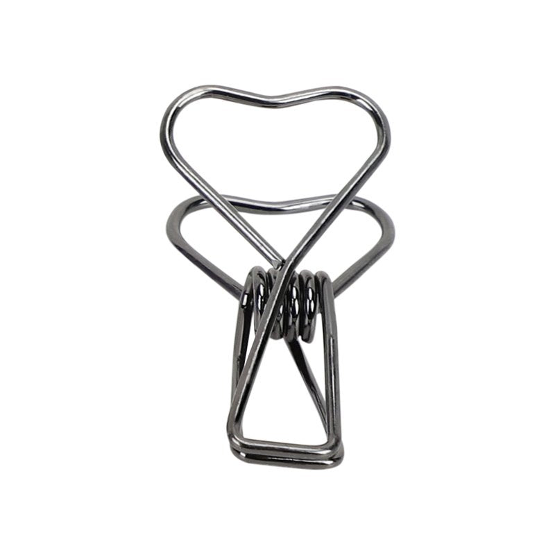 Kayigo-Tiny Paslanmaz çelik Kalp Klips Altılı Siyah-Ataş-1-roqelvaxirum.shop