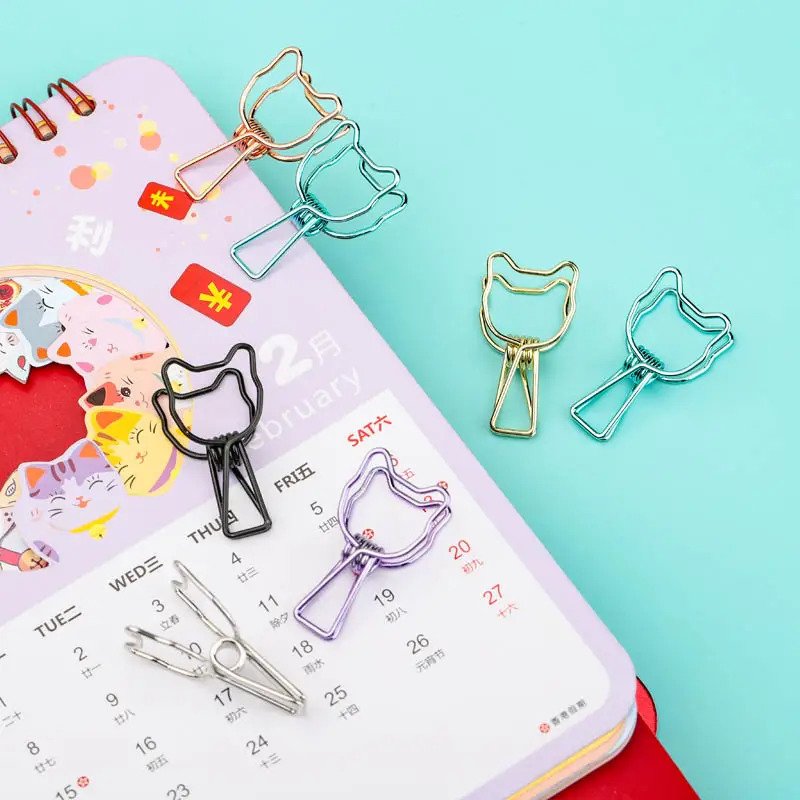 Kayigo-Tiny Paslanmaz çelik Kedi Klips Altılı Rose-Ataş-6-roqelvaxirum.shop