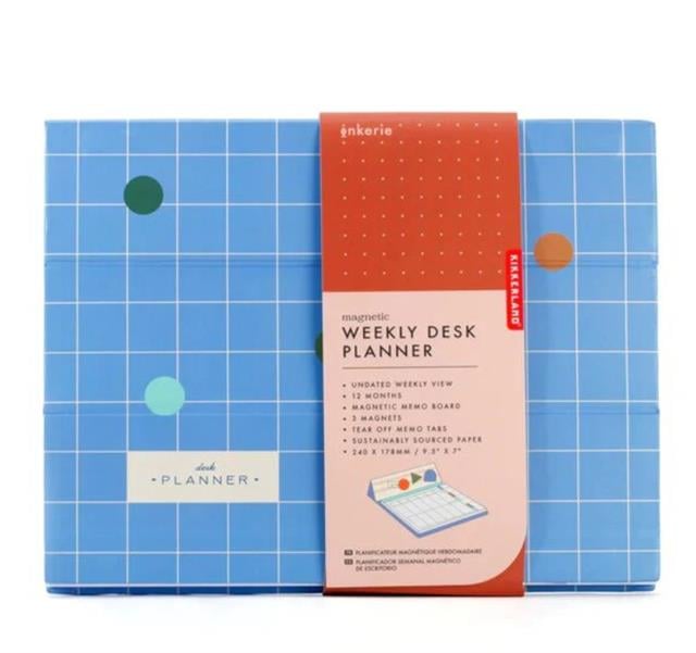 Kikkerland-Kikkerland Inkerie Retro Design Weekly Desk Planner Haftalık Planlama Seti-Defter-2-roqelvaxirum.shop