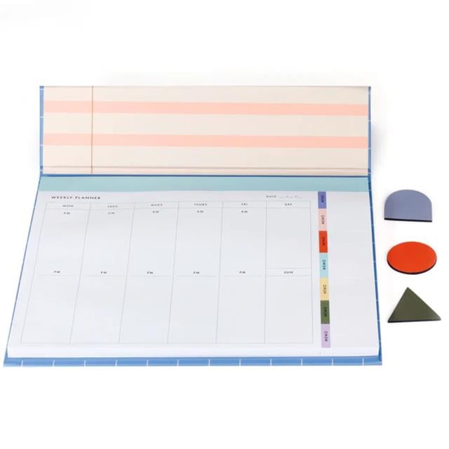 Kikkerland-Kikkerland Inkerie Retro Design Weekly Desk Planner Haftalık Planlama Seti-Defter-4-roqelvaxirum.shop