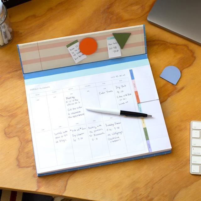Kikkerland-Kikkerland Inkerie Retro Design Weekly Desk Planner Haftalık Planlama Seti-Defter-5-roqelvaxirum.shop