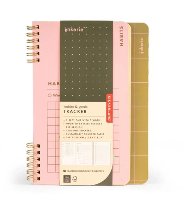 Kikkerland-Kikkerland Habit & Goals Tracker Hedef Defteri-Özel Defterler-1-roqelvaxirum.shop