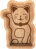 Kikkerland-Kikkerland Maneki Neko Luck Cat Şanslı Kedi Ahşap Kumbara-Kumbara-2-roqelvaxirum.shop