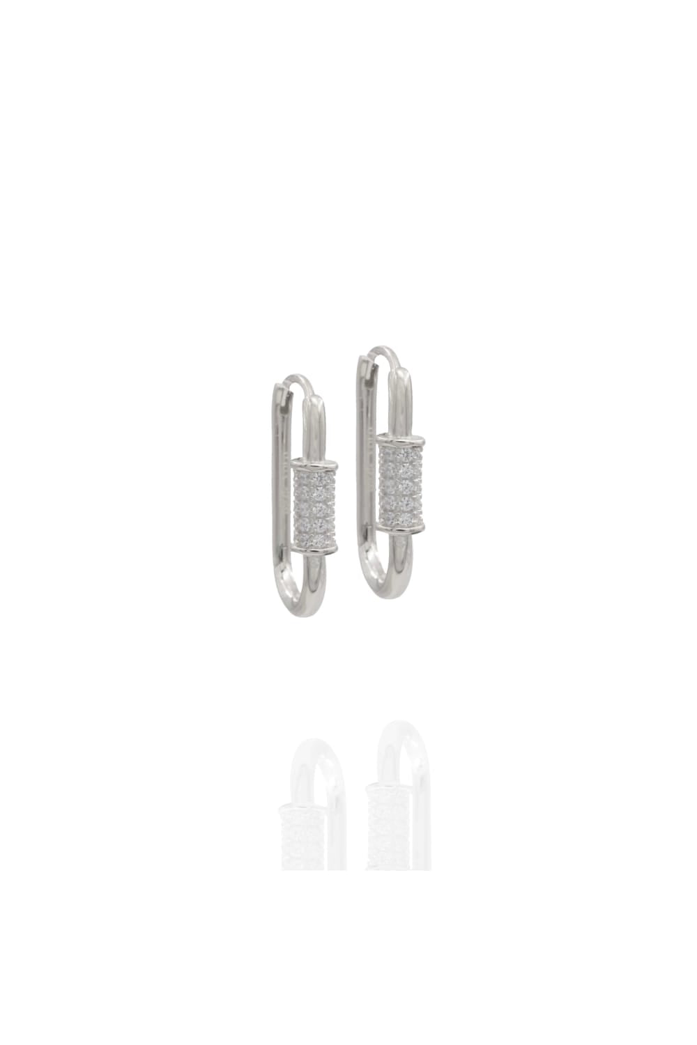 Kimolos-Gleam 925 Ayar Gümüş Zirkon Taşlı Tasarım Halka Küpe-Küpe-2-roqelvaxirum.shop