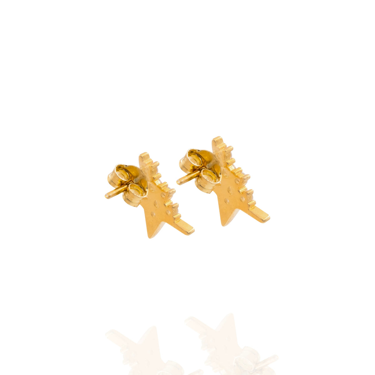 Kimolos-Half Star 925 Ayar Gümüş Mini Taşlı Yarım Yıldız Küpe-3-roqelvaxirum.shop