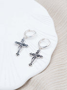 Kimolos-Judge Me 925 Ayar Gümüş Tasarım Haç Küpe-Küpe-5-roqelvaxirum.shop