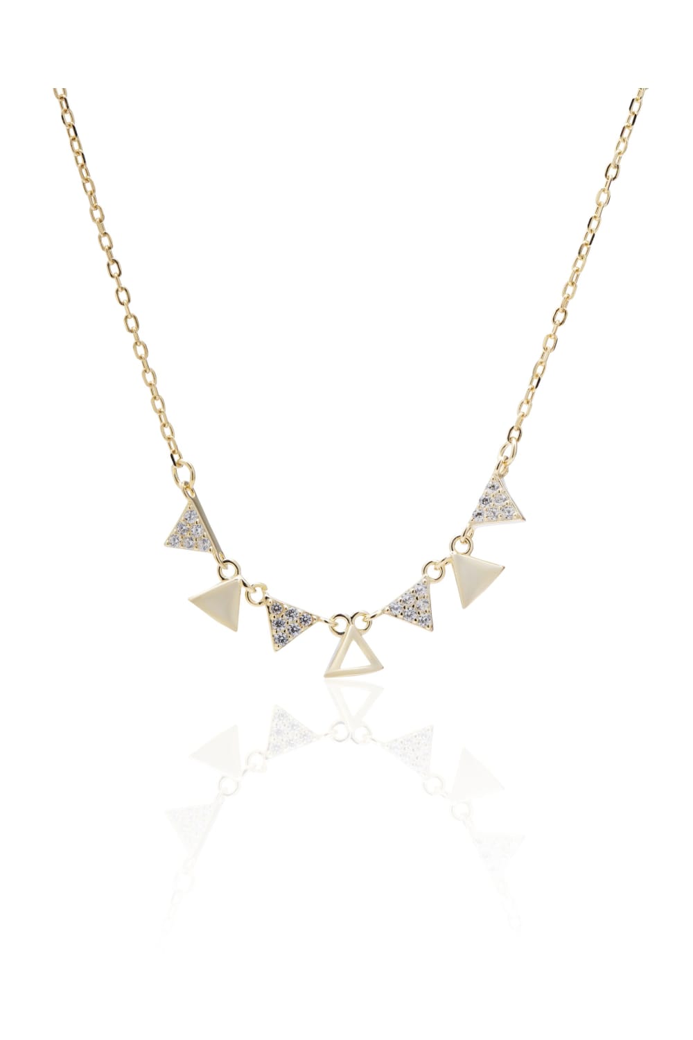 Kimolos-Triangles 925 Ayar Gümüş Zirkon Taşlı Üçgen Kolye-Kolye-1-roqelvaxirum.shop