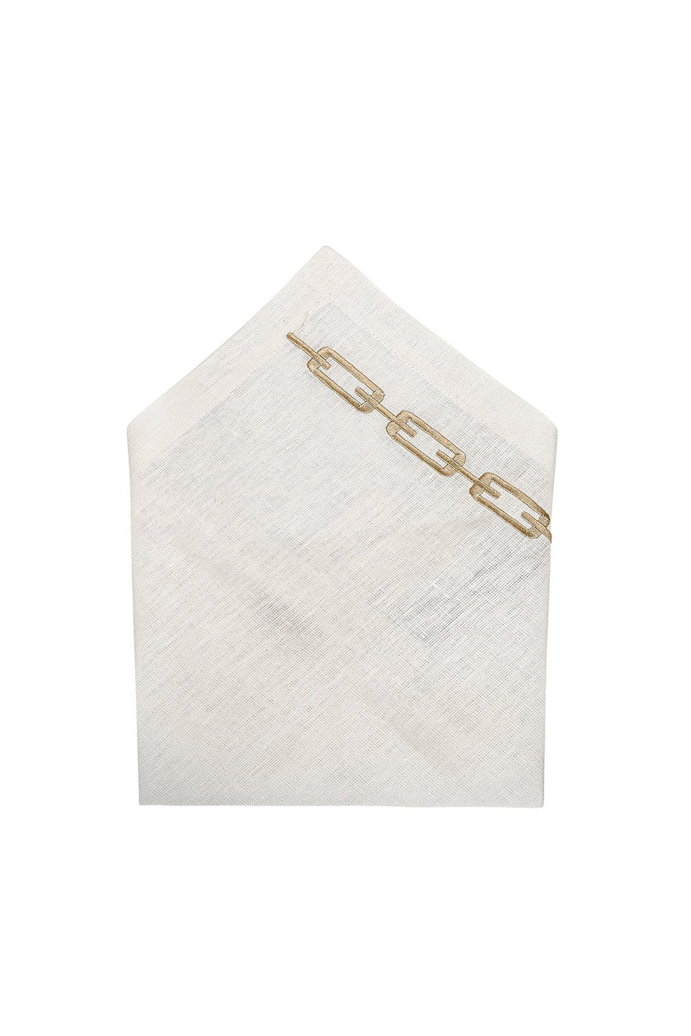 Km Home Collection-2’Li Set Zincir İşlemeli Taş Rengi Peçete-Sunum Aksesuarları-1-roqelvaxirum.shop