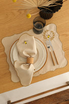 Km Home Collection-2'li Set Arı İşlemeli Pamuk Peçete-Sunum Aksesuarları-3-roqelvaxirum.shop