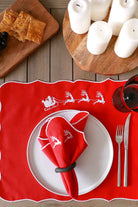 Km Home Collection-2'li Set Kızak İşlemeli Pamuk Peçete-Peçete-1-roqelvaxirum.shop