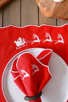 Km Home Collection-2'li Set Kızak İşlemeli Pamuk Peçete-Peçete-3-roqelvaxirum.shop