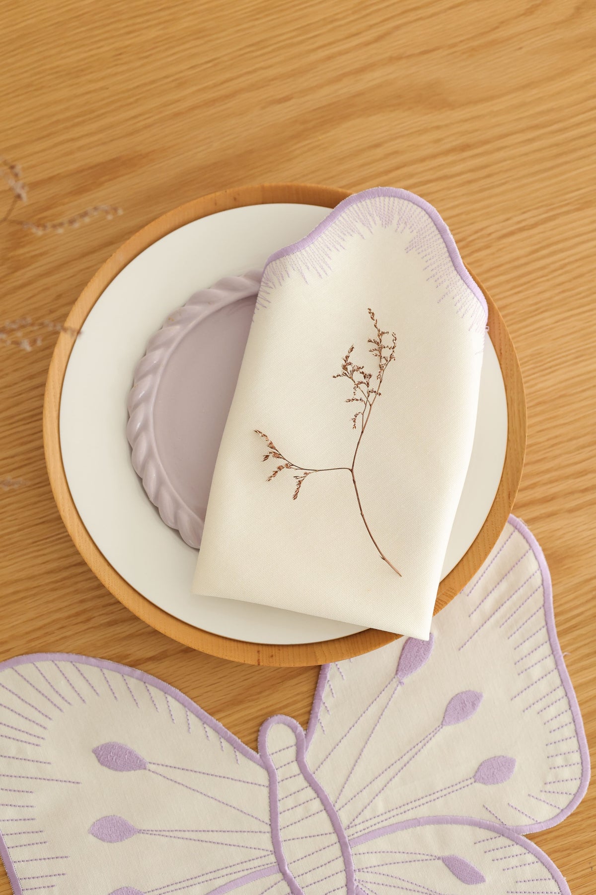 Km Home Collection-2'li Set Lila Pikolu Pamuk Peçete-Sunum Aksesuarları-4-roqelvaxirum.shop
