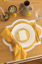 Km Home Collection-2'li Set Sarı Geometrik Amerikan Servis-Sunum Aksesuarları-2-roqelvaxirum.shop