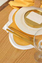 Km Home Collection-2'li Set Sarı Geometrik Amerikan Servis-Sunum Aksesuarları-4-roqelvaxirum.shop